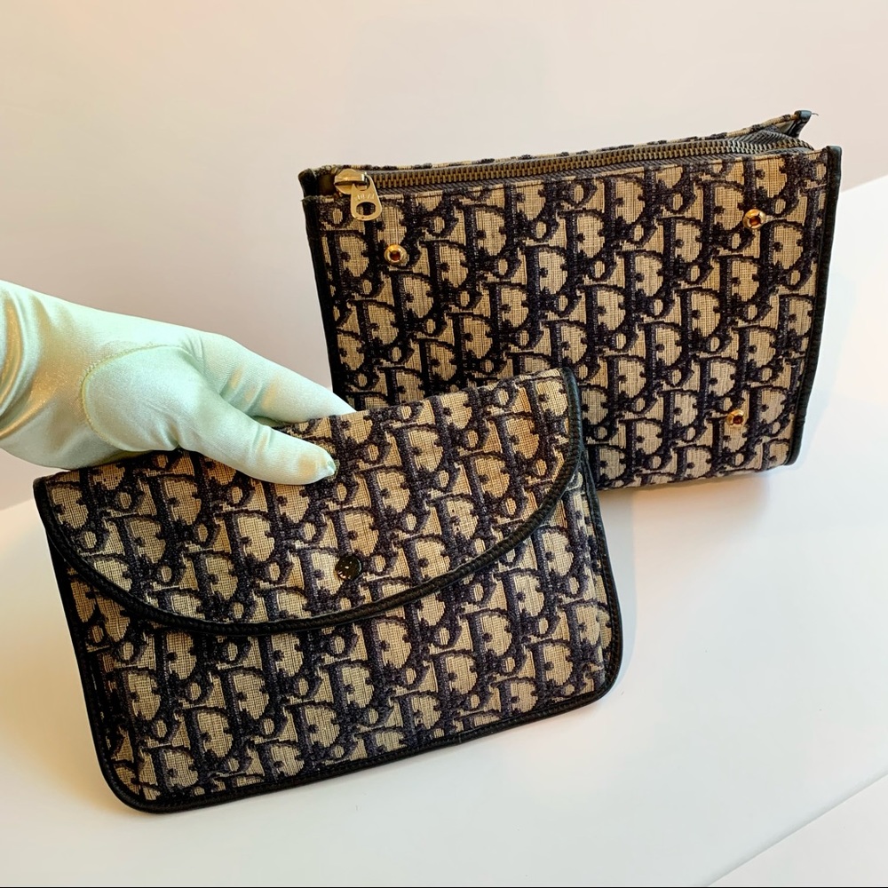 Vintage Dior 2 piece make-up bag/clutch